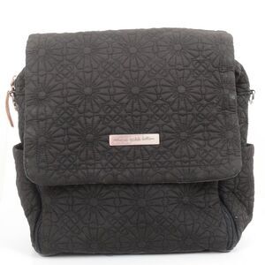 Petunia Pickle Bottom Black Embroidered Diaper Bag